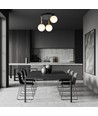 Dolce 3 Svart/Opal taklampa - Ø14 cm, E14, 230V, utan ljuskälla
