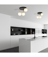 Dolce 3 Svart/Opal taklampa - Ø14 cm, E14, 230V, utan ljuskälla