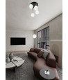 Dolce 4 Svart/Opal taklampa - Ø14 cm, E14, 230V, utan ljuskälla