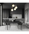 Dolce 4 Svart/Opal taklampa - Ø14 cm, E14, 230V, utan ljuskälla