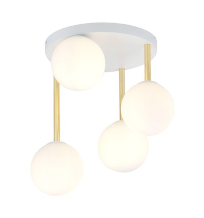Dolce 4 Vit/Opal taklampa - Ø14 cm, E14, 230V, utan ljuskälla