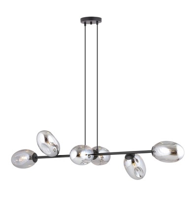 Pandora 6 Svart/Grafit pendellampa - Ø12 cm, E14, 230V, utan ljuskälla