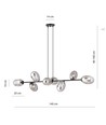 Pandora 8 Svart/Grafit pendellampa - Ø12 cm, E14, 230V, utan ljuskälla