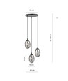Astral 3 Svart Premium Grafit pendellampa - Ø12 cm, E14, 230V, utan ljuskälla