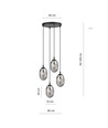 Astral 4 Svart Premium Grafit pendellampa - Ø12 cm, E14, 230V, utan ljuskälla