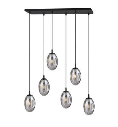 Astral 6 Svart/Grafit pendellampa - Ø12 cm, E14, 230V, utan ljuskälla