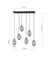 Astral 6 Svart/Grafit pendellampa - Ø12 cm, E14, 230V, utan ljuskälla