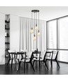 Astral 4 Svart Premium Bärnsten pendellampa - Ø12 cm, E14, 230V, utan ljuskälla