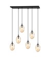 Astral 6 Svart/Bärnsten pendellampa - Ø12 cm, E14, 230V, utan ljuskälla