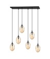 Astral 6 Svart/Bärnsten pendellampa - Ø12 cm, E14, 230V, utan ljuskälla
