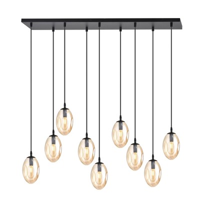 Astral 9 Svart/Bärnsten pendellampa - Ø12 cm, E14, 230V, utan ljuskälla