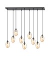 Astral 9 Svart/Bärnsten pendellampa - Ø12 cm, E14, 230V, utan ljuskälla