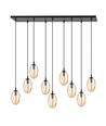 Astral 9 Svart/Bärnsten pendellampa - Ø12 cm, E14, 230V, utan ljuskälla