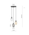 Astral 3 Svart Premium Mix pendellampa - Ø12 cm, E14, 230V, utan ljuskälla