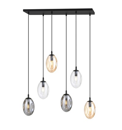 Astral 6 Svart Mix taklampa - Ø12 cm, E14, 230V, utan ljuskälla