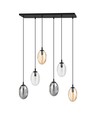 Astral 6 Svart Mix taklampa - Ø12 cm, E14, 230V, utan ljuskälla