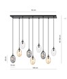 Astral 9 Svart Mix taklampa - Ø12 cm, E14, 230V, utan ljuskälla