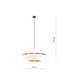 Piano 1 Vit/Guld pendellampa - Ø42 cm, E27, 230V, utan ljuskälla