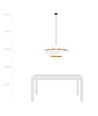 Piano 1 Vit/Guld pendellampa - Ø42 cm, E27, 230V, utan ljuskälla
