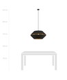 Piano 1 Svart/Guld pendellampa - Ø42 cm, E27, 230V, utan ljuskälla