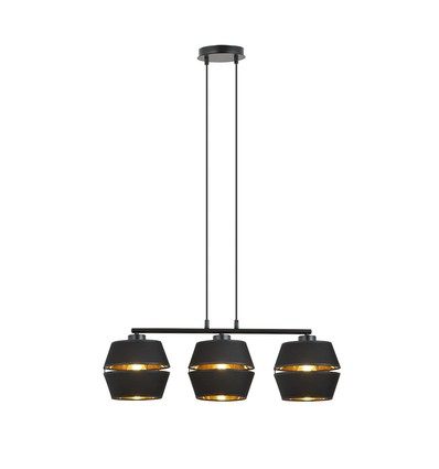 Piano 3 Svart/Guld pendellampa - Ø15 cm, E27, 230V, utan ljuskälla