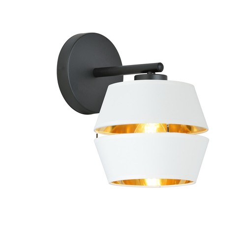 Piano K1 Vit/Guld vägglampa - Ø20 cm, E27, 230V, utan ljuskälla
