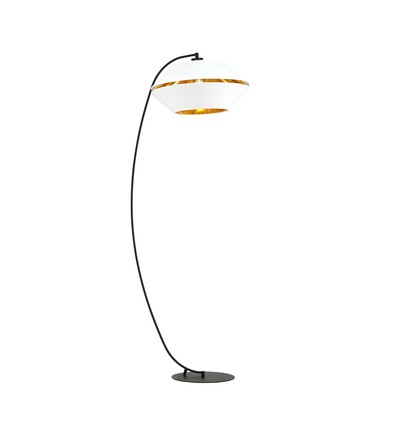 Piano Lp Vit/Guld golvlampa - Ø42 cm, E27, 230V, utan ljuskälla