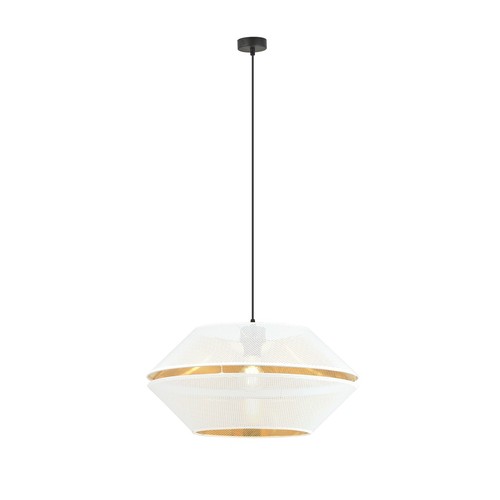 Malia 1 Vit/Guld pendellampa - Ø42 cm, E27, 230V, utan ljuskälla