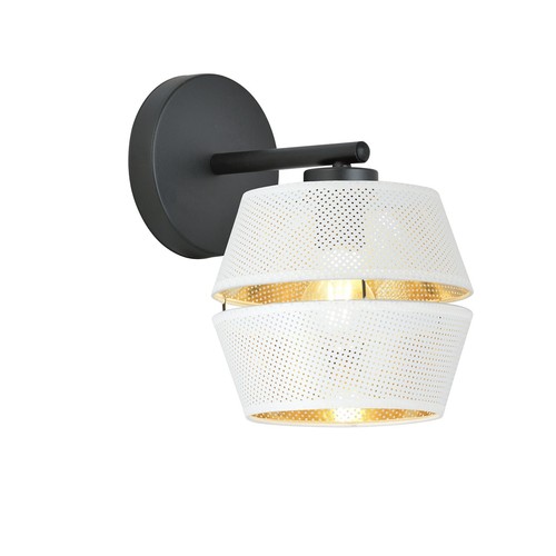 Malia K1 Vit/Guld vägglampa - Ø20 cm, E27, 230V, utan ljuskälla