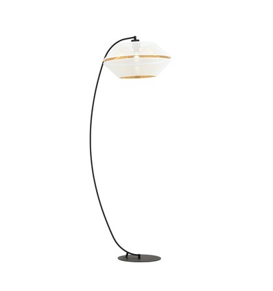 Malia Lp Vit/Guld golvlampa - Ø42 cm, E27, 230V, utan ljuskälla