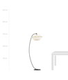 Malia Lp Vit/Guld golvlampa - Ø42 cm, E27, 230V, utan ljuskälla