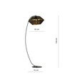 Malia Lp Svart/Guld golvlampa - Ø42 cm, E27, 230V, utan ljuskälla