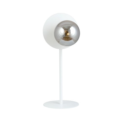 Oslo Ln Vit/Grafit bordslampa - Ø14 cm, E14, 230V, utan ljuskälla