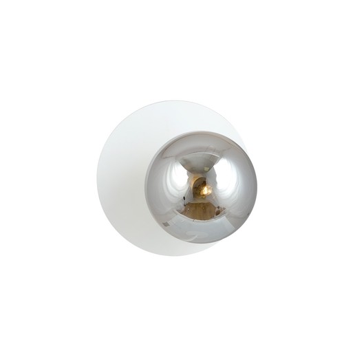 Oslo K1 Vit/Grafit vägglampa - Ø14 cm, E14, 230V, utan ljuskälla