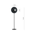 Oslo Lp Svart/Grafit golvlampa - Ø14 cm, E14, 230V, utan ljuskälla