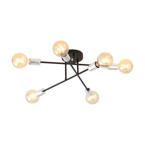 Veken 6B Silver taklampa - E27, 230V, utan ljuskälla