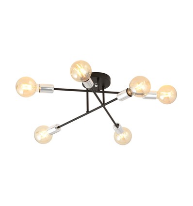 Veken 6B Silver taklampa - E27, 230V, utan ljuskälla