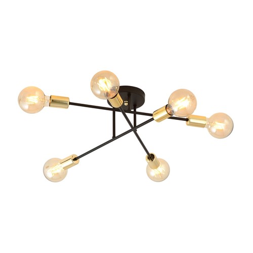 Veken 6B Guld taklampa - E27, 230V, utan ljuskälla