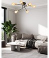 Veken 6B Guld taklampa - E27, 230V, utan ljuskälla