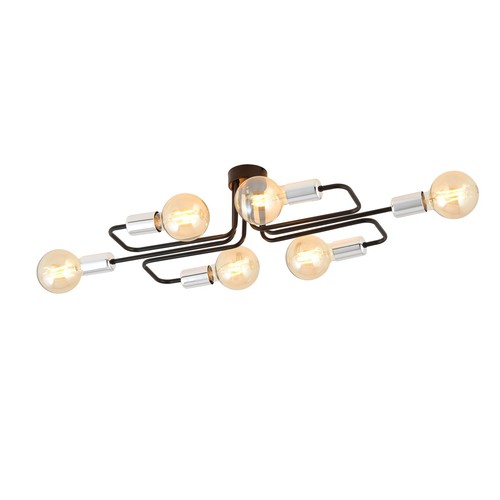 Veken 6A Silver taklampa - E27, 230V, utan ljuskälla