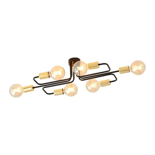 Veken 6A Guld taklampa - E27, 230V, utan ljuskälla