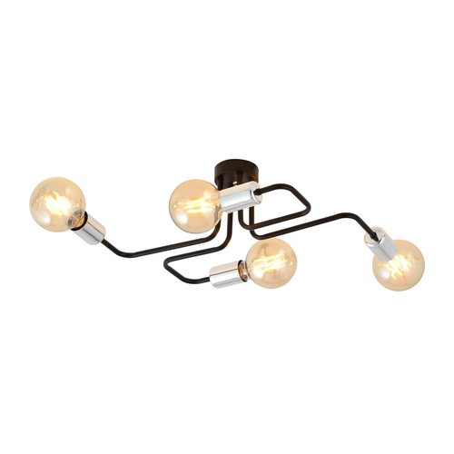 Veken 4 Silver taklampa - E27, 230V, utan ljuskälla