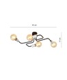 Veken 4 Silver taklampa - E27, 230V, utan ljuskälla