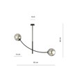 Hunter 2 Svart/Grafit taklampa - Ø14 cm, E14, 230V, utan ljuskälla