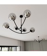 Hunter 6 Svart/Grafit taklampa - Ø14 cm, E14, 230V, utan ljuskälla