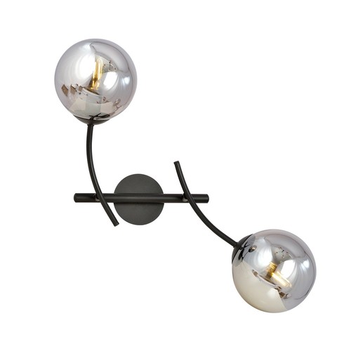 Hunter K2 Svart/Grafit vägglampa - Ø14 cm, E14, 230V, utan ljuskälla