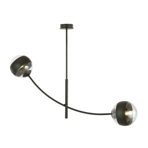 Hunter 2 Svart/Rand taklampa - Ø14 cm, E14, 230V, utan ljuskälla