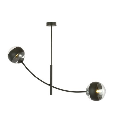 Hunter 2 Svart/Rand taklampa - Ø14 cm, E14, 230V, utan ljuskälla