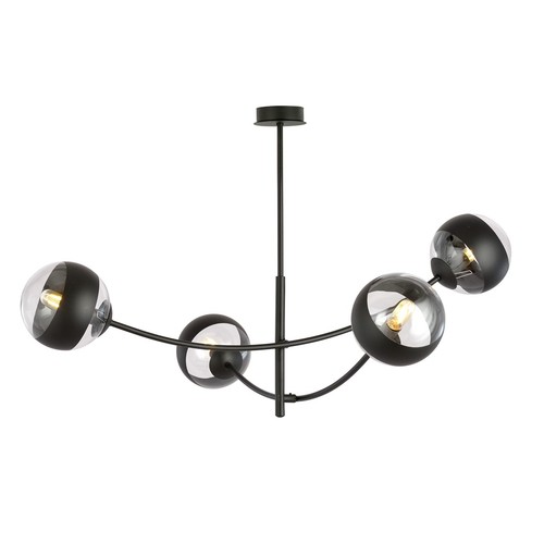 Hunter 4 Svart/Randig taklampa - Ø14 cm, E14, 230V, utan ljuskälla