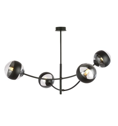 Hunter 4 Svart/Randig taklampa - Ø14 cm, E14, 230V, utan ljuskälla